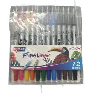 Skyglory Dual Brush Marker Pens for Coloring, Artist Fine & Brush Tip Marker Set, Colored Markers for Kids Adult Coloring Books, Bullet Journaling, Note Taking,Calligraphy Drawing (12 Colors)