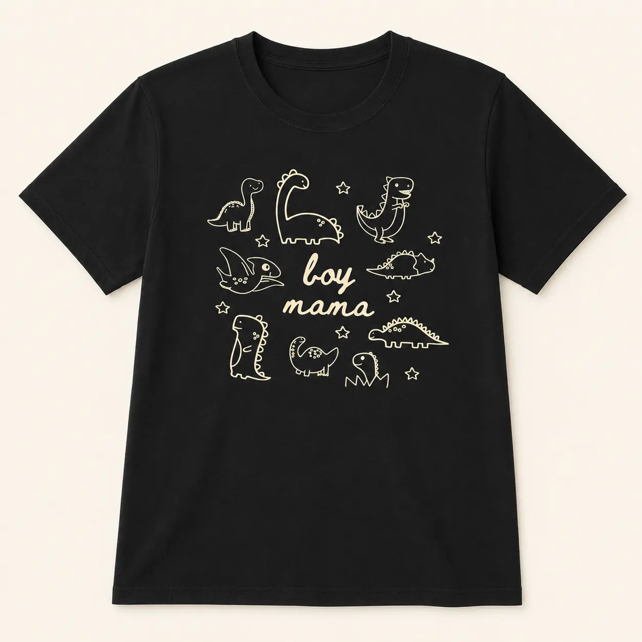 Boy Mama Dinosaur Shirt Women Graphic Tee Cute Dino Mom Top Plus Size