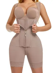 Women's High-Waist Bodysuit, High Waisted Shapewear, Full Body Slimming Compression Shirt, Breathable & Comfortable Design for Daily Wear, Adjustable Zipper Shapewear, Firm Tummy Control, Belly Control Bodysuit, Body Shaper Compression