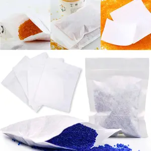 20 Packs Breathable Paper Bags, Zip Lock Storage Bags for Small Items, Silica Gel Beads, Desiccant, , Samples, 4.3 by 6.3 Inch