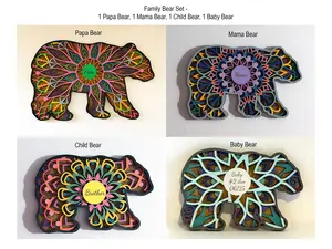 DIY Family Bear Mandala Kit