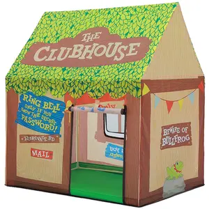 Apojungle Kids Play Tent, Indoor-Outdoor Clubhouse Playhouse for Toddlers with Roll-Up Door & Windows, Birthday Gift Toy for Boys & Girls