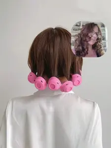 10pcs Silicone Hair Curlers, Mushroom & Bell-Shaped Heatless Rollers, No-Damage Sleep-In Styling Tools for Women, Easy DIY Curling Solution, Hair Curler Set