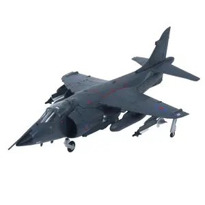 Harrier Jet Royal Air Force Fighter Pre-Build Airplane Model Kits Diecast Aircraft Military Display Model Aircraft for Display Collection or Giftn Gifts, 1/72 Scale