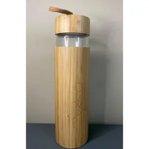 OWM Bamboo Glass Bottle