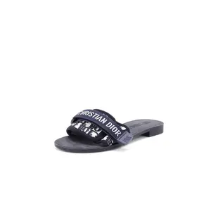 Pre-owned Christian Dior Women's Dio(r)evolution Slide Sandals Oblique Fabric by Rebag