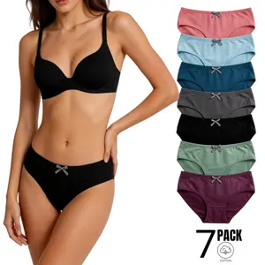 SNUG HAVEN Cotton Underwear for Women High Waisted Full Coverage Briefs Soft Breathable Moisture Wicking Ladies Panties 7 Pack Bridal - Womenswear