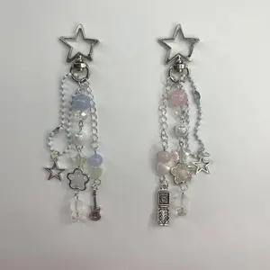 matching pink and blue keychains