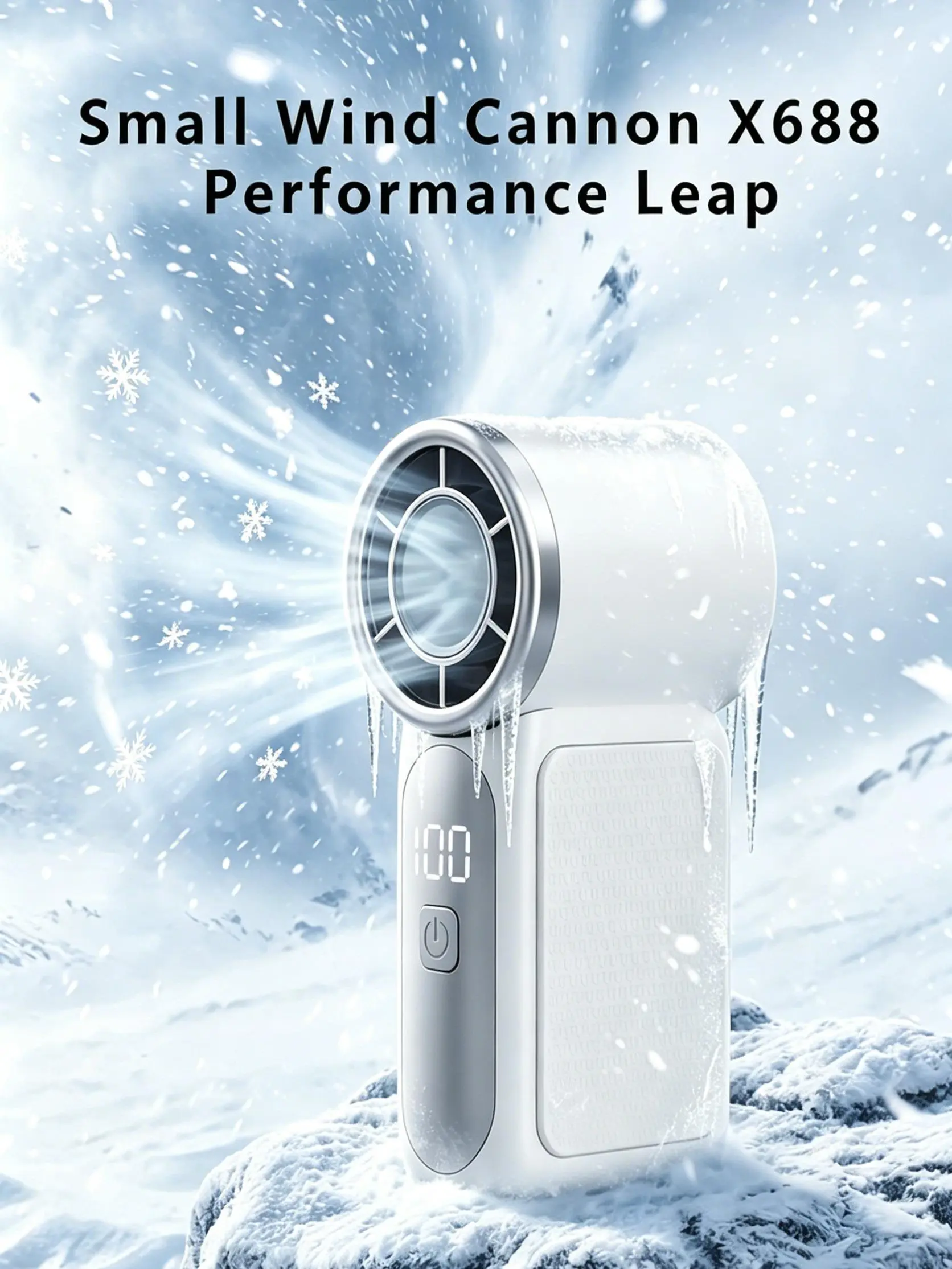 Super Mini Handheld Fan, Portable Turbo Bladeless Design, 5-Gear Adjustable with LED Display, USB Rechargeable, Ideal for Travel, Outdoor Use, For School For Student Women, Girls Children's Fans