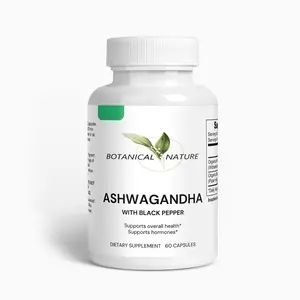 Ashwagandha - Organic Herb for Stress Relief, 60 Capsules - Healthcare, Fitness
