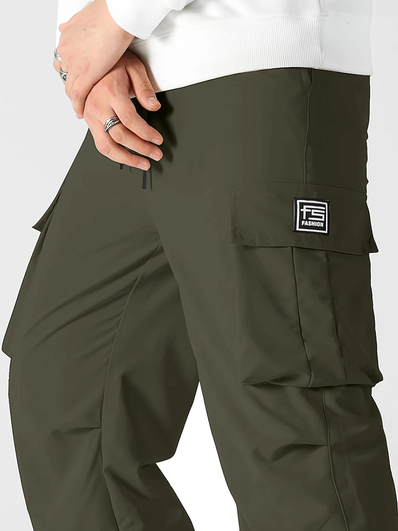 3 Pack Men's Tactical Cargo Pants, Elastic Waistband & Multi-Pocket Design, Perfect for Spring & Summer, Ideal for Outdoor Activities