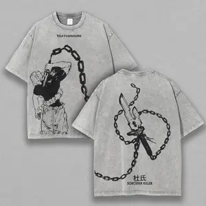 Toji Fushiguro Shirt – Jujutsu Kaisen Anime Shirt Washed Vintage Manga Tee for JJK Anime Lovers Lightweight Cotton T-shirt, Hoodie, Sweatshirt, Otaku.