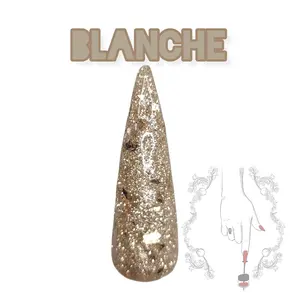 Blanche | Gold Glitter Nail Dip Powder, Gold Nails, Gold Glitter for Nail Art, Golden Girls