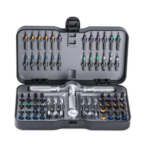 66 in 1 Precision Multipurpose Screwdriver Set, Magnetic Screwdriver Drill Bit Set, Household Repair Tool Kit with Detachable T-shaped Ratchet Handle for Furniture