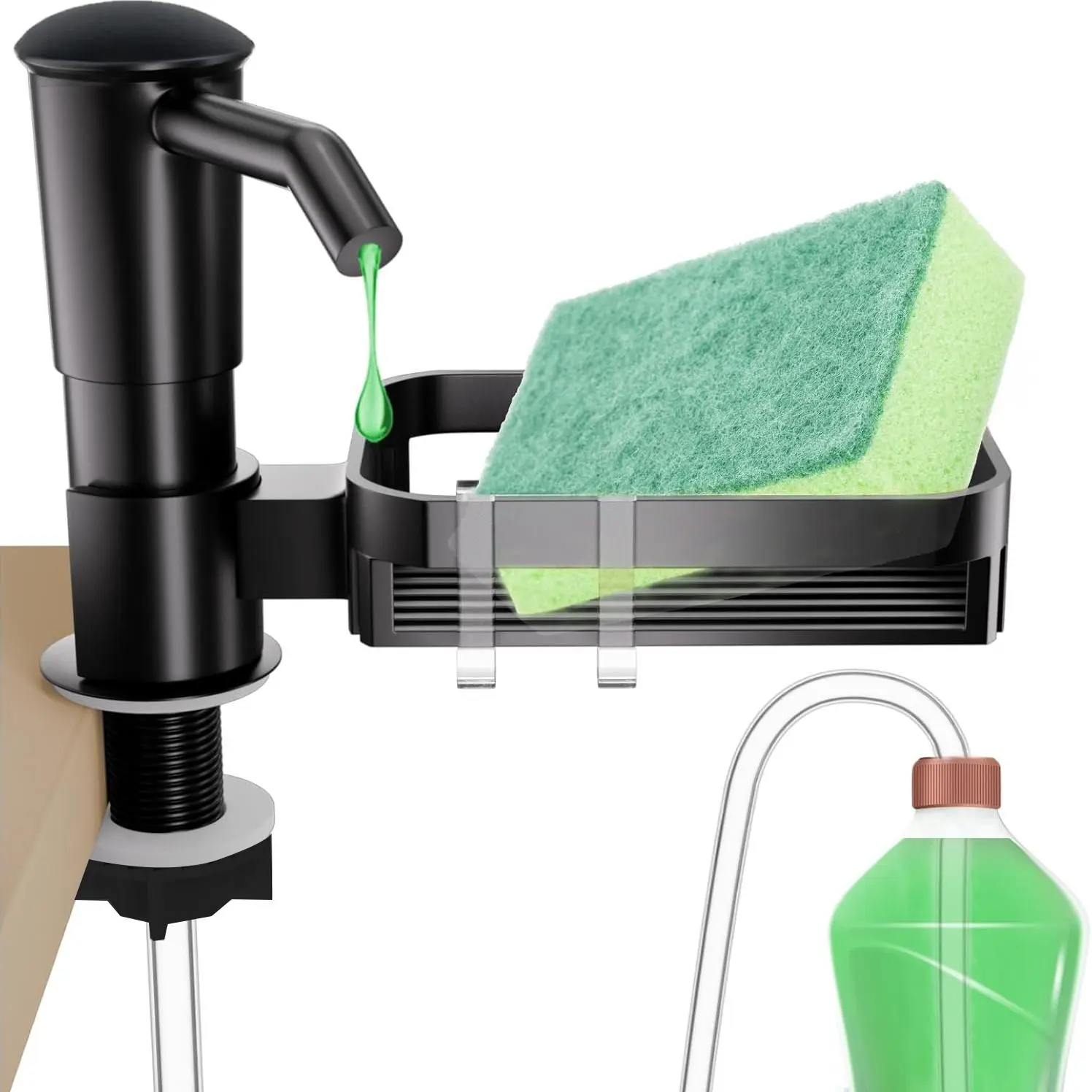 Kitchen Sink Soap Dispenser, Soap Dispenser with Extension Tube, Sink Soap Dispenser Pump, Kitchen Fixture Accessories, Liquid Soap Dispenser