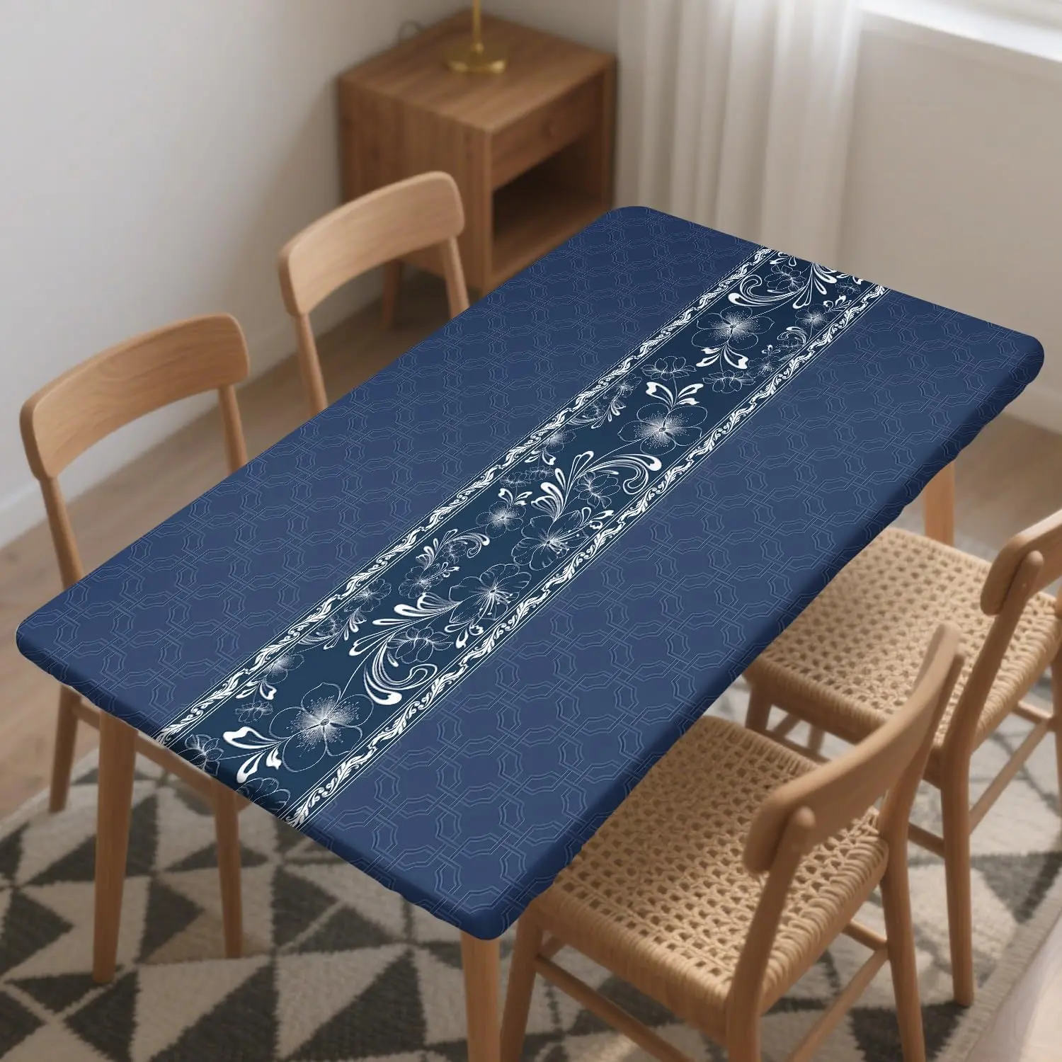 B-dark Blue and Flower