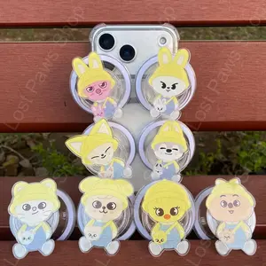 Kawaii Kindergarten Animal MagSafe Phone Grip, Cute Cartoon Magnetic Phone Holder, Aesthetic Pop Socket