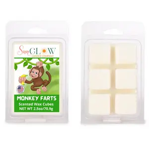 MONKEY FARTS |SCENTED WAX CUBES/MELTS- 1 PACK -2.5 OUNCES- 6 CUBES| Aroma Fragrance Freshener