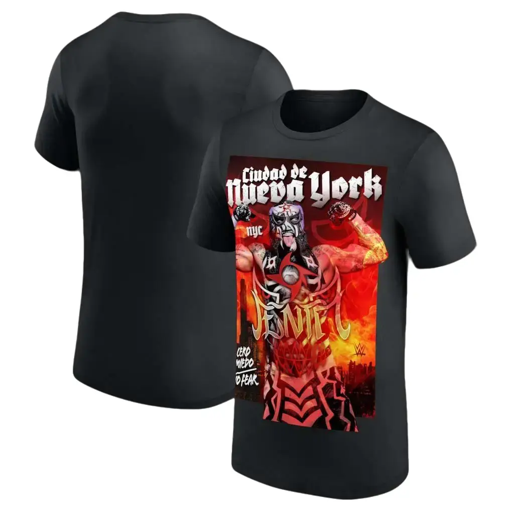 Men's Black Penta Fanatics Fest New York 2026 T-Shirt Professional Wrestler Tee For Man and Woman Unisex T-Shirt Hoodie Graphic Basic Cotton Tops Casual All Seasons