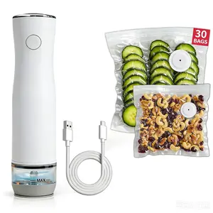 Reusable Vacuum Food Storage Bags | 30-Pack, 5x Longer Freshness, BPA-Free, with Optional Handheld Vacuum Sealer Machine