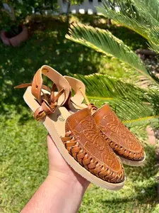 Mexican Butterfly Huaraches, Mariposa Huaraches, Women Huaraches Mexicanos, Brown leather huaraches, Brown huaraches