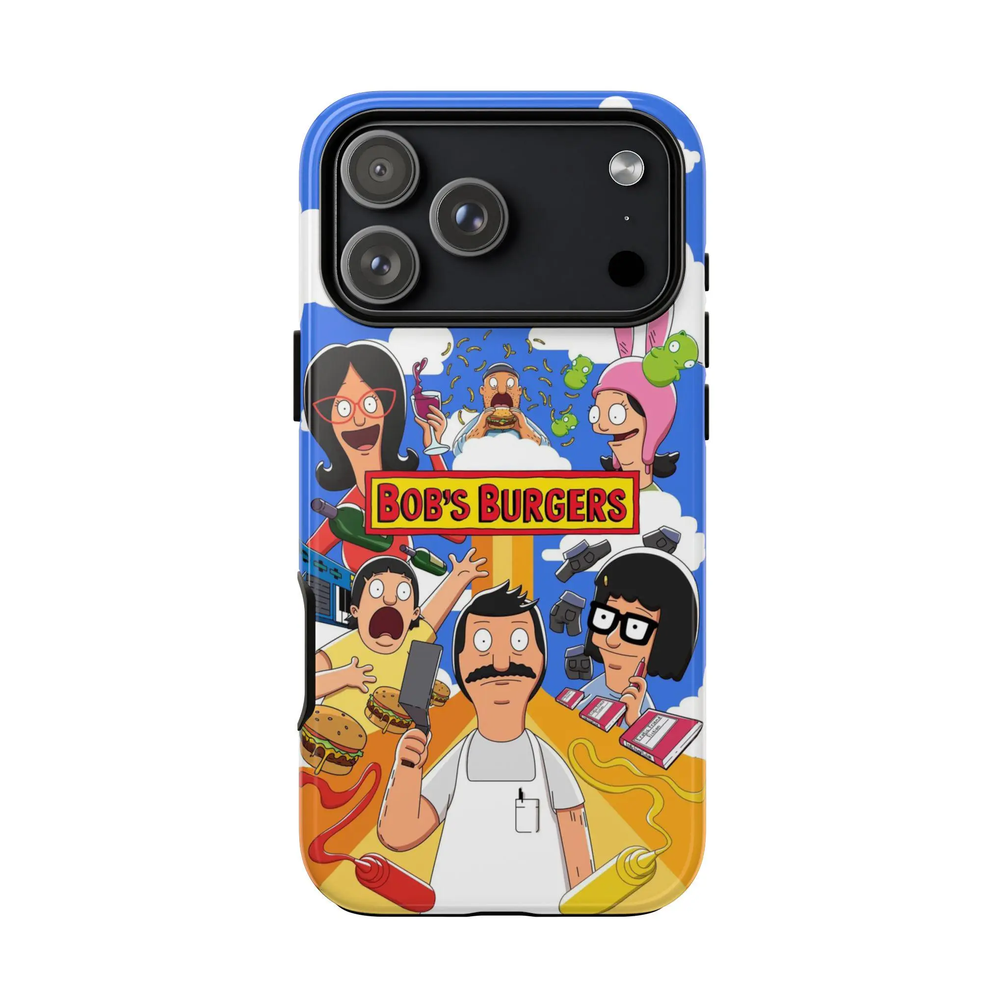 Bob's Burger Smartphone Case - Handheld Cellphone Protection for iPhone 11-17 Pro Max/Plus, Samsung Galaxy S23-25 Devices