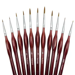 11 Pieces Fine Detail Paint Brush Miniature Painting Brushes Kit Mini Paints Brush Set for Acrylic, Watercolor, Oil, Face, Nail