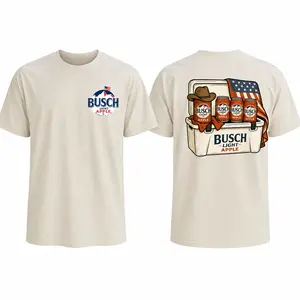 4th of July Busch Light Apple Tshirt, Cotton Unisex Shirt, Hot Trend TShirt, Menswear Tops, Men's Graphic Tee, Summer Outfits, Father's Day Gift Ideas