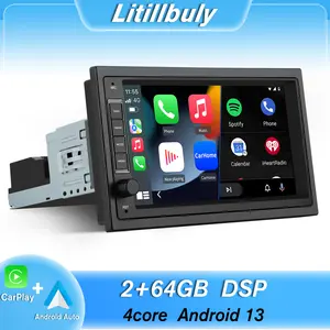 7" Android 13 Car Stereo for 1din Car touch screen has Android Auto Wireless Carplay, Bluetooth WIFI supports GPS Navigation