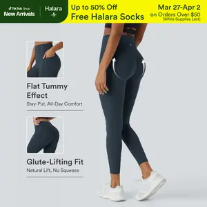 Halara UltraSculpt High Waisted Scrunch Butt Lifting Tummy Control Pocket Shaping Training Leggings#TikTokShopSpringGlowUp