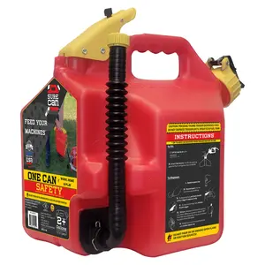 Surecan 2 Gallon Type-II Safety Can - with a Rotating Spout, Free Spill Design, Self-Venting, Best Jerry Can (Red)