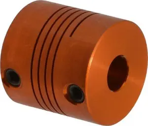 Lovejoy 1/4" Max Bore Diam, Flexible Screw Hub Coupling 3/4" OD, 3/4" OAL, Anodized Aluminum 68514456624