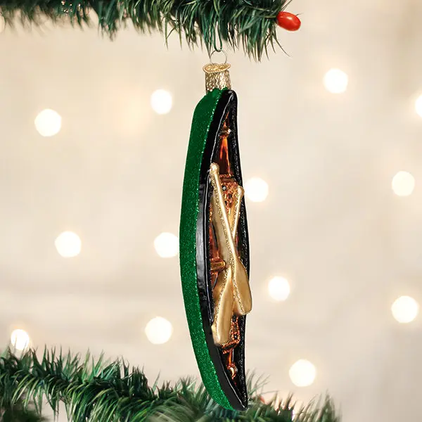 Green Canoe Ornament Green Canoe Ornament
