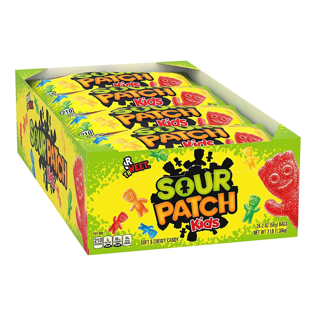 Sour Patch Kids Soft & Chewy Candy Snack Packs 24 ct,  Sweet Fruit Gummy