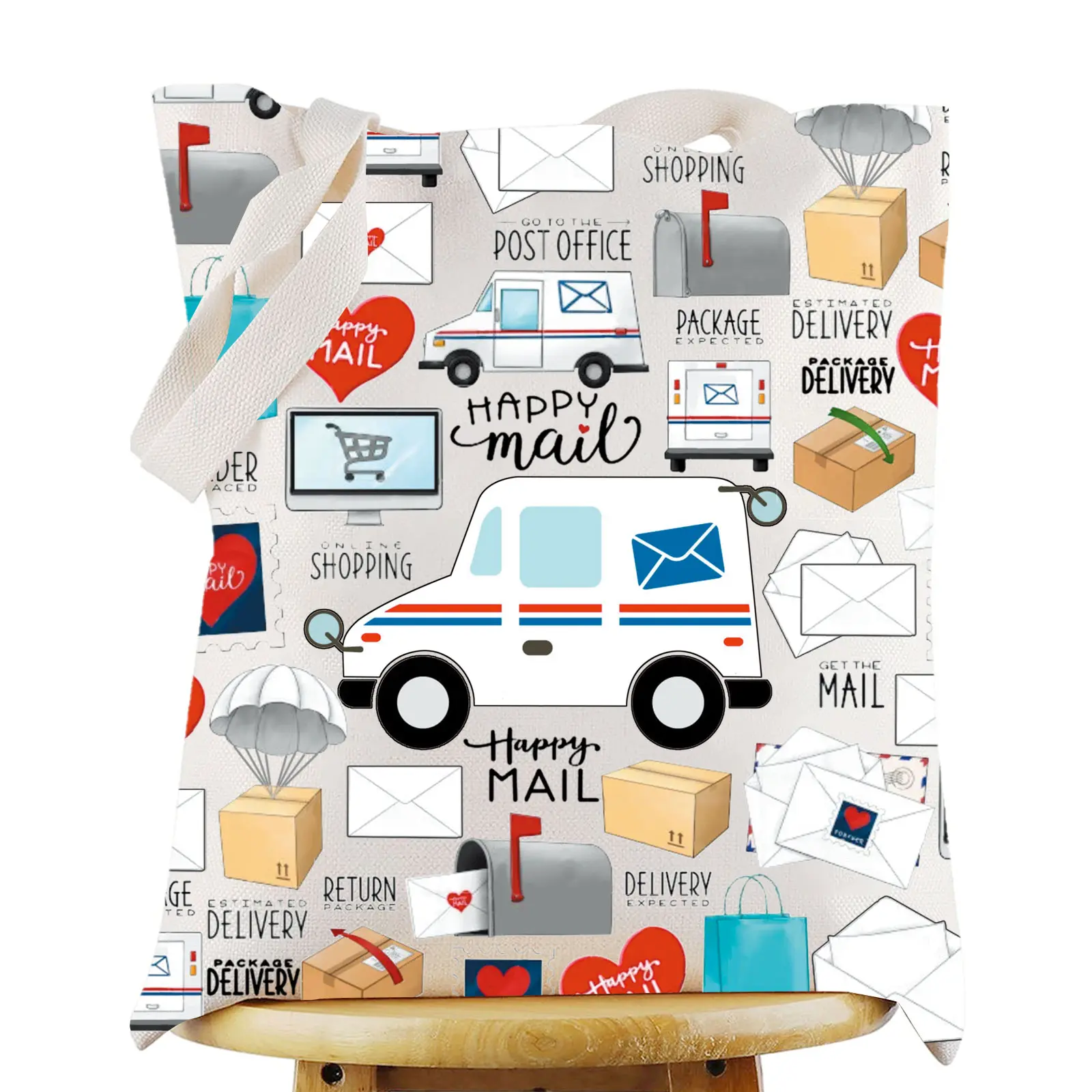 Mail Carrier Tote Bag Postal Worker Gift Deliveryman Reusable Grocery Bag Courier Merchandise