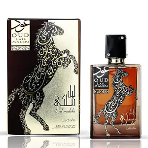Lattafa Perfumes Oud Lail Maleki for Unisex Eau de Parfum Spray, 3.4 Ounce Mystery Alluring Aroma