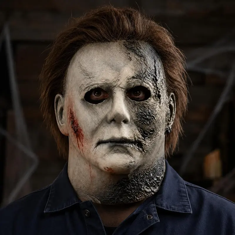 Genuine product Michael Myers Mask & Scary Skull Mask, Halloween Horror Masquerade Men's & Women's Cosplay Party Mask, Bloody Michael Myers & Scary Skull Adult Costume Scary Cosplay The terrifying atmosphere is at its peak,halloween,haunted ,ghost.