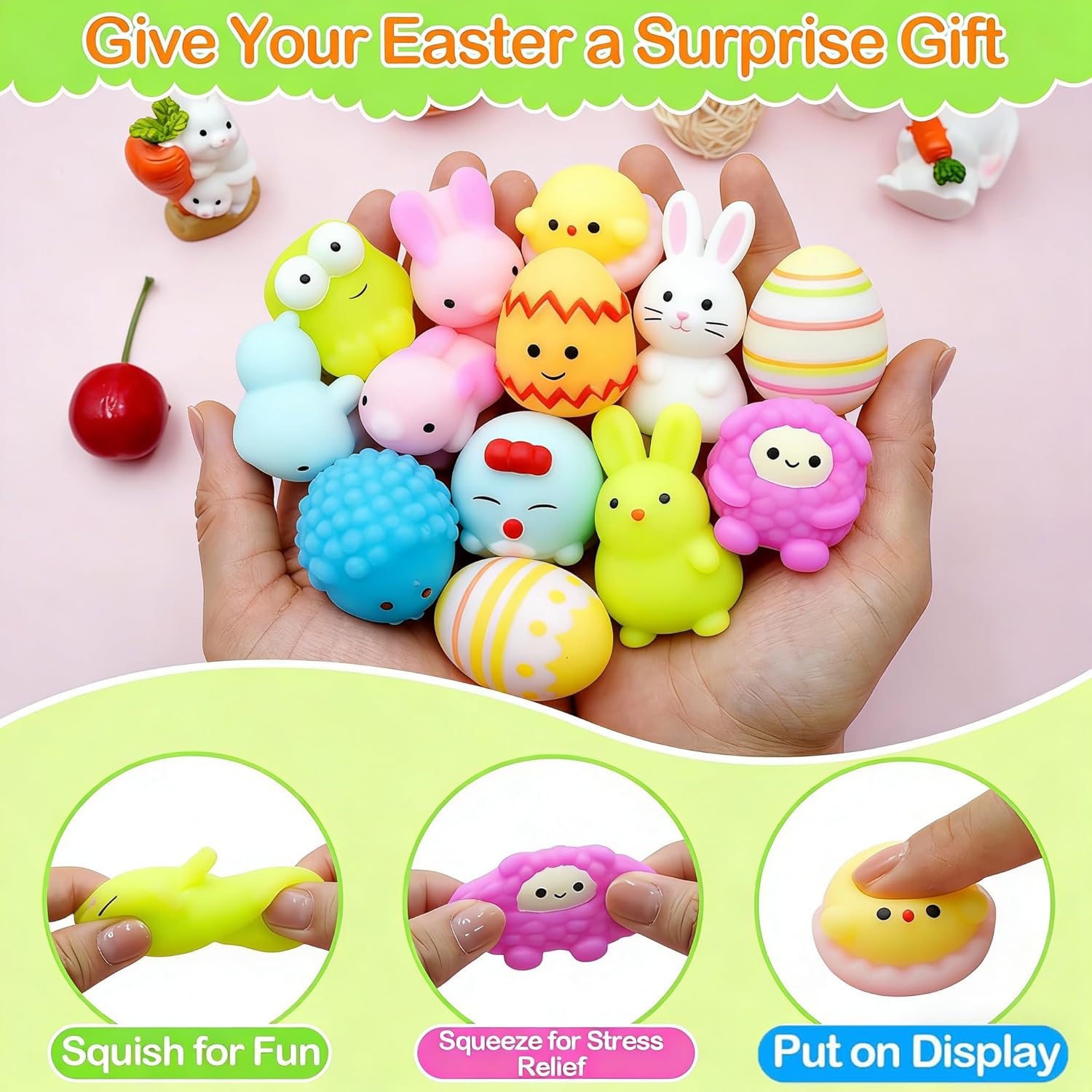 Bulk Easter Eggs 60 Pack – Easter Basket Stuffers with Assorted Toys, Easter Egg Hunt Fillers, Easter Party Favors, Classroom Prizes, Easter Gifts for Kids