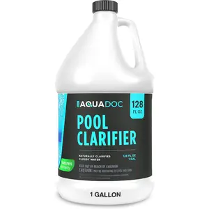 AquaDoc Pool Clarifier for Inground and Above Ground Pools - 128 oz - Chitosan Clarifier to Help Clear Cloudy Water, Reduce Residue and Support Filter Performance - Made in USA