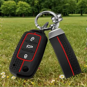 Silicone Car Key Case Cover Shell For VW Volkswagen Polo Golf Passat Beetle Tiguan Seat Leon Altea Skoda Octavia Kodiaq