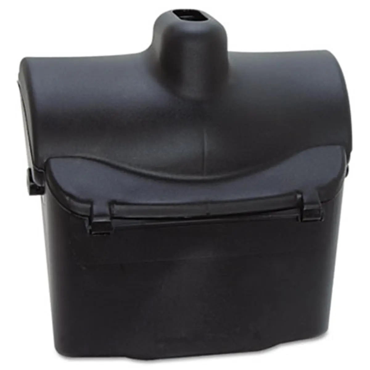 Lobby Pro Lightweight Upright Dust Pan with Cover - 12 1/2 in Wide Durable Plastic Pan, Metal Handle, Built-in Recess, Black Home Care Cleaning Accessory