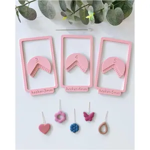 Keoker Polyme Clay Bead Hole Maker, Bead Clay Cutters, Polymer Clay Tool, Earring Drill Guide
