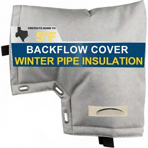 Insulated Pouch (5?F) - 13" W x 12" H Backflow Preventer  for Outside  Vacuum Breaker - Sprinkler  with Thick Layers Fabric - Grey