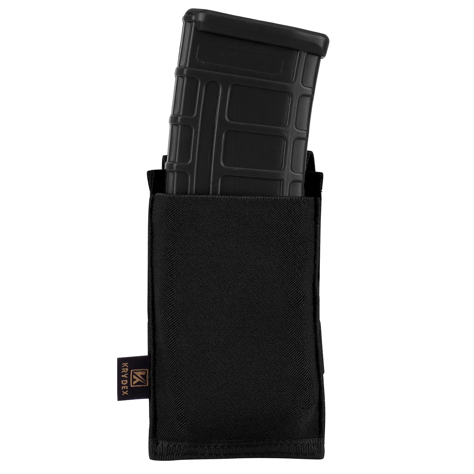 KRYDEX Tactical Fast Draw Magazine Pouch - Open-Top Elastic Nylon Mag Carrier, MOLLE Compatible Belt Bag, Waist Pack for 5.56/.223 M4 AR-15 Mags, Pouch Bag for Sports & Outdoor Use, Pouch Bags