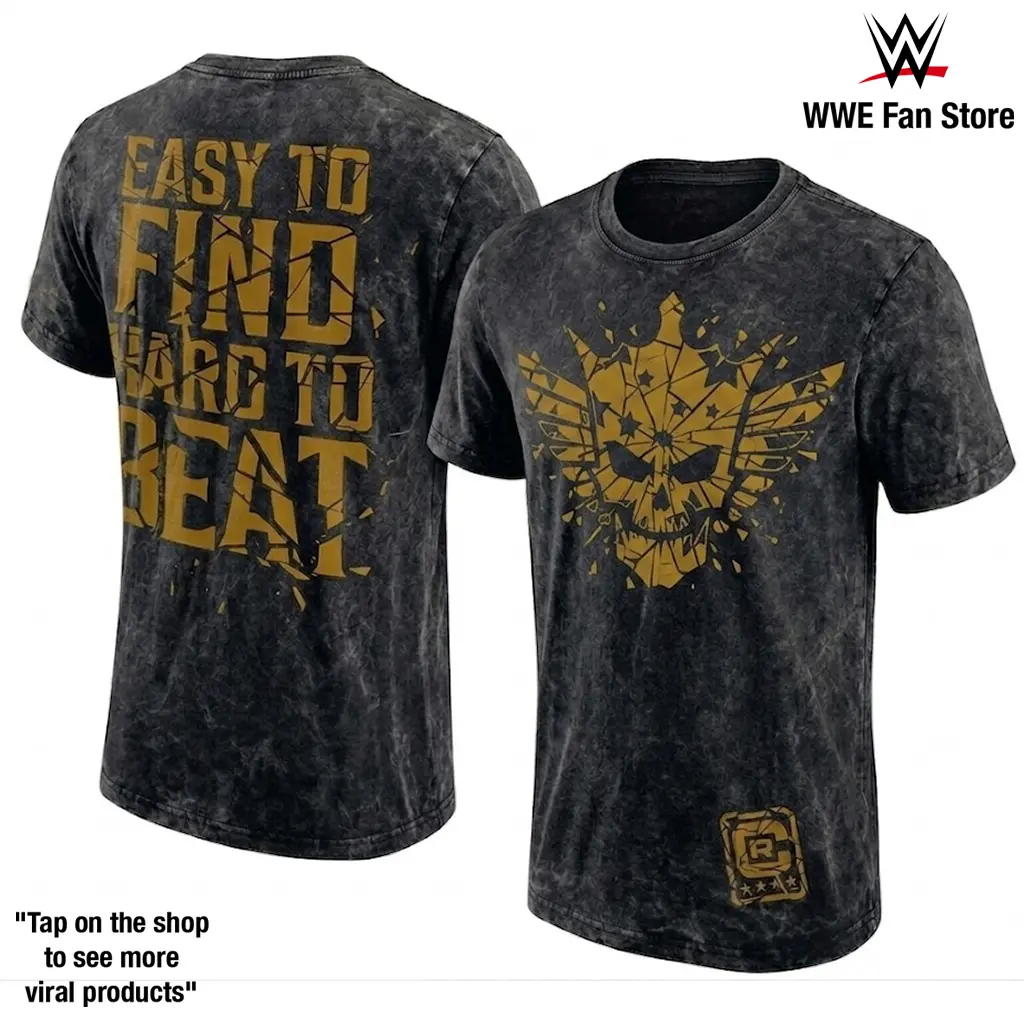 Men's Black Cody Rhodes Easy To Find Hard To Beat T-Shirt, WWE Graphic Tee, American Nightmare Wrestling Shirt, Undisputed WWE Champion, WrestleMania Main Event Star, Elite Pro Wrestling Career Fan Apparel