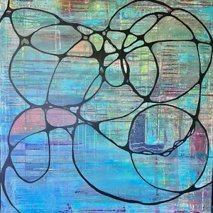 Infinite Color – Original Acrylic Abstract Painting on Canvas, 38 x 38