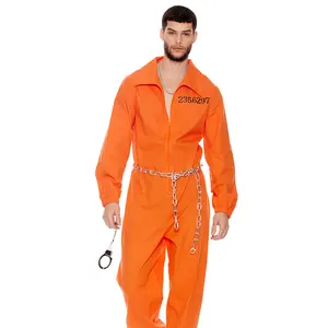 Forplay Women's Halloween Lock it Down 3-Piece Men's Inmate Costume