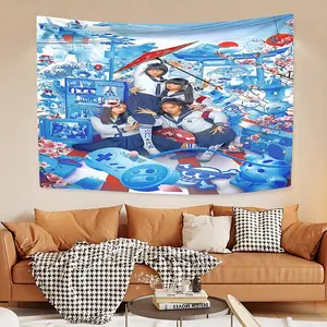 This ATARASHII GAKKO, decorative tapestry background cloth thickened soundproof tapestry, velvet thermal tapestry, bedroom living room office decorative tapestry, fine and beautiful printing, the perfect Christmas gift for family and friends.