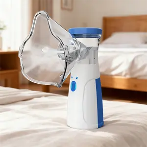 Portable Handheld Mesh Nebulizer, Medical Grade Mute Particulate Nebulizer, Suitable for Asthma, Cough, Bronchitis, Including Adult Mask & Bite Mouthpiece, Suitable for The Elderly, Adults And Children Is A Must for Travel Home, Gift Preferred mesh nebuli