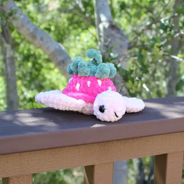 Jasmine the Crochet Strawberry Turtle Plush